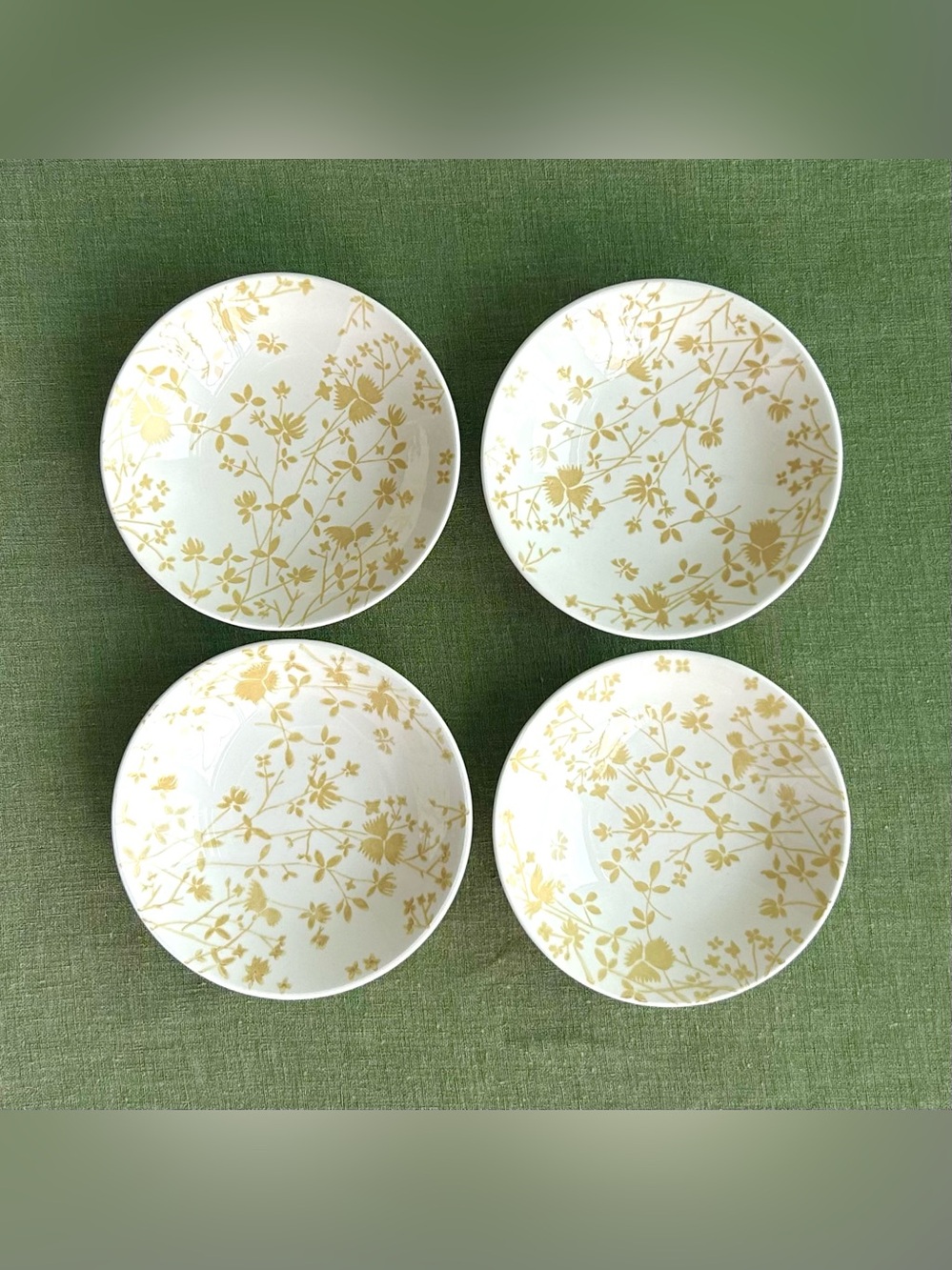 (4) MCM golden meadow ironstone dessert bowls by sheffield